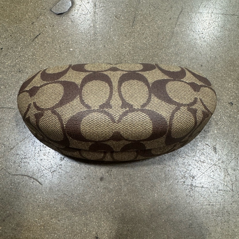 Coach Brown Patterned Sunglasses Case - image 1